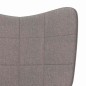 vidaXL Poltrona Rilassante Tortora in Tessuto vidaXL Poltrona Rilassante Tortora in Tessuto