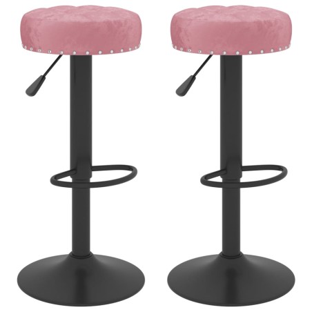 vidaXL Sgabelli da Bar 2 pz Rosa in Velluto