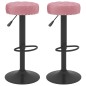 vidaXL Sgabelli da Bar 2 pz Rosa in Velluto vidaXL Sgabelli da Bar 2 pz Rosa in Velluto