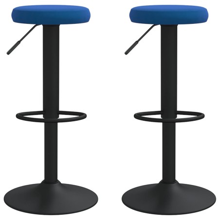 vidaXL Sgabelli da Bar 2 pz Blu in Velluto