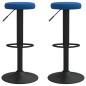 vidaXL Sgabelli da Bar 2 pz Blu in Velluto vidaXL Sgabelli da Bar 2 pz Blu in Velluto