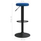 vidaXL Sgabelli da Bar 2 pz Blu in Velluto vidaXL Sgabelli da Bar 2 pz Blu in Velluto