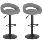 vidaXL Sgabelli da Bar 2 pz Grigio Chiaro in Velluto vidaXL Sgabelli da Bar 2 pz Grigio Chiaro in Velluto