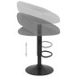 vidaXL Sgabelli da Bar 2 pz Grigio Chiaro in Velluto vidaXL Sgabelli da Bar 2 pz Grigio Chiaro in Velluto