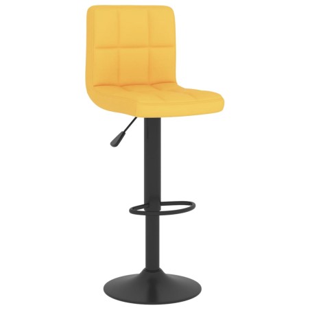 vidaXL Sgabello da Bar Giallo Senape in Tessuto