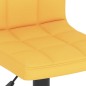 vidaXL Sgabello da Bar Giallo Senape in Tessuto