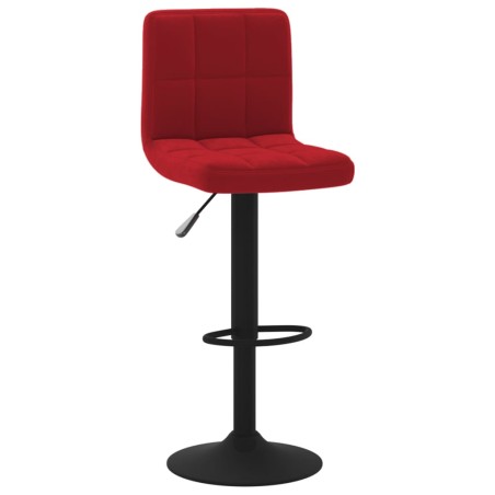 vidaXL Sgabello da Bar Rosso Vino in Velluto