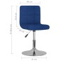 vidaXL Sedie da Pranzo Girevoli 2 pz Blu in Tessuto vidaXL Sedie da Pranzo Girevoli 2 pz Blu in Tessuto