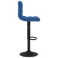 vidaXL Sgabello da Bar Blu in Velluto