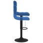 vidaXL Sgabello da Bar Blu in Velluto