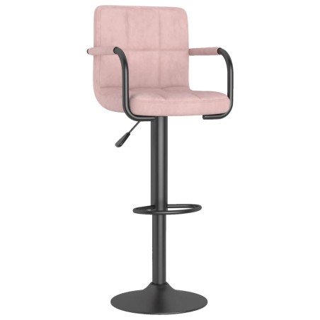 vidaXL Sgabello da Bar Rosa in Velluto