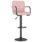 vidaXL Sgabello da Bar Rosa in Velluto