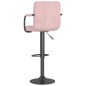 vidaXL Sgabello da Bar Rosa in Velluto