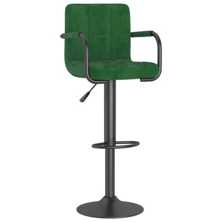 vidaXL Sgabello da Bar Verde Scuro in Velluto