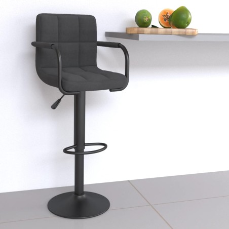 vidaXL Sgabello da Bar Grigio Scuro in Tessuto