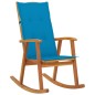 vidaXL Sedia a Dondolo con Cuscini in Legno Massello di Acacia vidaXL Sedia a Dondolo con Cuscini in Legno Massello di Acacia