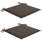 vidaXL Sedie da Pranzo da Esterni con Cuscini 2 pz Massello di Acacia vidaXL Sedie da Pranzo da Esterni con Cuscini 2 pz Massello di Acacia