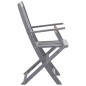 vidaXL Sedie da Giardino Pieghevoli 4pz con Cuscini in Massello Acacia vidaXL Sedie da Giardino Pieghevoli 4pz con Cuscini in Massello Acacia