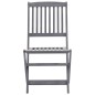 vidaXL Sedie da Giardino Pieghevoli 4pz con Cuscini in Massello Acacia vidaXL Sedie da Giardino Pieghevoli 4pz con Cuscini in Massello Acacia