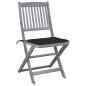 vidaXL Sedie da Giardino Pieghevoli 2pz con Cuscini in Massello Acacia vidaXL Sedie da Giardino Pieghevoli 2pz con Cuscini in Massello Acacia