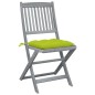 vidaXL Sedie da Giardino Pieghevoli 2 pz con Cuscini Massello Acacia vidaXL Sedie da Giardino Pieghevoli 2 pz con Cuscini Massello Acacia