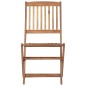 vidaXL Sedie da Giardino Pieghevoli 4 pz con Cuscini Massello Acacia vidaXL Sedie da Giardino Pieghevoli 4 pz con Cuscini Massello Acacia