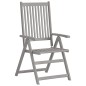 vidaXL Sedie da Giardino Reclinabili 4 pz con Cuscini Massello Acacia vidaXL Sedie da Giardino Reclinabili 4 pz con Cuscini Massello Acacia