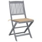 vidaXL Sedie da Giardino Pieghevoli 6pz con Cuscini in Massello Acacia vidaXL Sedie da Giardino Pieghevoli 6pz con Cuscini in Massello Acacia