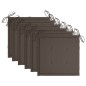 vidaXL Sedie da Giardino Cuscini Grigio Talpa 6 pz in Massello di Teak vidaXL Sedie da Giardino Cuscini Grigio Talpa 6 pz in Massello di Teak