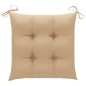 vidaXL Sedie da Giardino con Cuscini Beige 6 pz in Massello di Teak vidaXL Sedie da Giardino con Cuscini Beige 6 pz in Massello di Teak