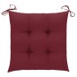 vidaXL Sedie Giardino con Cuscini Rosso Vino 4 pz Legno Massello Teak vidaXL Sedie Giardino con Cuscini Rosso Vino 4 pz Legno Massello Teak