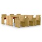 vidaXL Set Pranzo da Giardino 7pz con Cuscini Legno di Pino Impregnato vidaXL Set Pranzo da Giardino 7pz con Cuscini Legno di Pino Impregnato