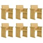 vidaXL Set Pranzo da Giardino 7pz con Cuscini Legno di Pino Impregnato vidaXL Set Pranzo da Giardino 7pz con Cuscini Legno di Pino Impregnato