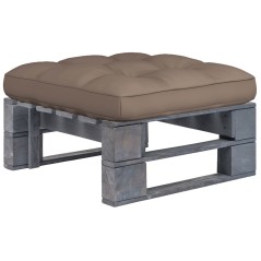 vidaXL Ottomana da Giardino Pallet in Legno di Pino Impregnato Grigio