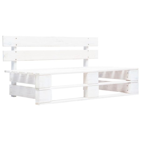 vidaXL Divano Centrale Giardino su Pallet Bianco Legno Pino Impregnato