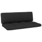 vidaXL Divano Centrale da Giardino Pallet Legno Pino Impregnato Nero vidaXL Divano Centrale da Giardino Pallet Legno Pino Impregnato Nero