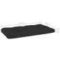 vidaXL Divano Centrale da Giardino Pallet Legno Pino Impregnato Nero vidaXL Divano Centrale da Giardino Pallet Legno Pino Impregnato Nero