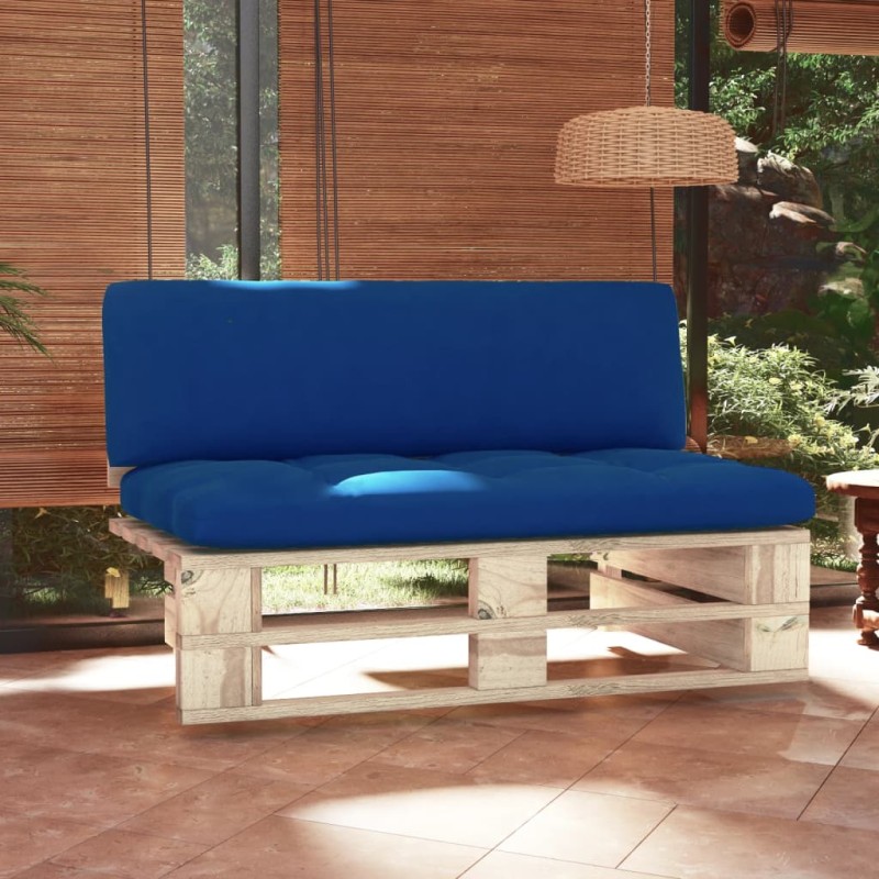 vidaXL Divano Centrale Giardino su Pallet in Legno di Pino Impregnato vidaXL Divano Centrale Giardino su Pallet in Legno di Pino Impregnato