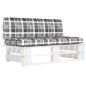 vidaXL Divano Centrale da Giardino Pallet Legno Pino Impregnato Bianco vidaXL Divano Centrale da Giardino Pallet Legno Pino Impregnato Bianco