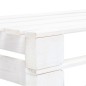 vidaXL Divano Centrale da Giardino Pallet Legno Pino Impregnato Bianco vidaXL Divano Centrale da Giardino Pallet Legno Pino Impregnato Bianco