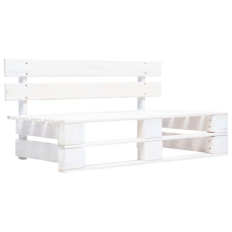 vidaXL Divano Centrale da Giardino Pallet Legno Pino Impregnato Bianco