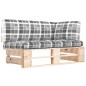 vidaXL Divano Angolare da Giardino su Pallet Legno di Pino Impregnato vidaXL Divano Angolare da Giardino su Pallet Legno di Pino Impregnato