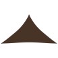 Parasole a Vela Oxford Triangolare 5x5x6 m Marrone