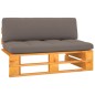 vidaXL Divano Centrale da Giardino Pallet Legno Pino Impregnato Ambra vidaXL Divano Centrale da Giardino Pallet Legno Pino Impregnato Ambra