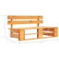 vidaXL Divano Centrale da Giardino Pallet Legno Pino Impregnato Ambra vidaXL Divano Centrale da Giardino Pallet Legno Pino Impregnato Ambra