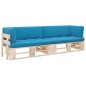 vidaXL Divano a 2 Posti su Pallet con Cuscini Pino Impregnato vidaXL Divano a 2 Posti su Pallet con Cuscini Pino Impregnato