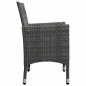 vidaXL Set Mobili da Pranzo per Giardino 5 pz Grigio vidaXL Set Mobili da Pranzo per Giardino 5 pz Grigio