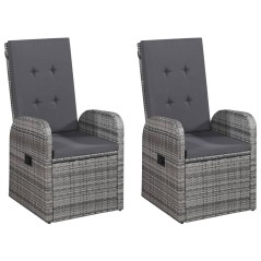 vidaXL Set Mobili da Pranzo per Giardino 5 pz Grigio