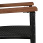 vidaXL Set Mobili da Pranzo per Giardino 5 pz Nero