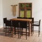 vidaXL Set Bar da Giardino 9 pz Marrone vidaXL Set Bar da Giardino 9 pz Marrone